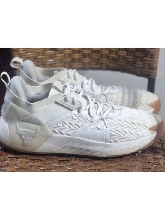 Under Armour Project The Rock 6 Training Shoe White/Gum Men\'s Size 15 main image 4